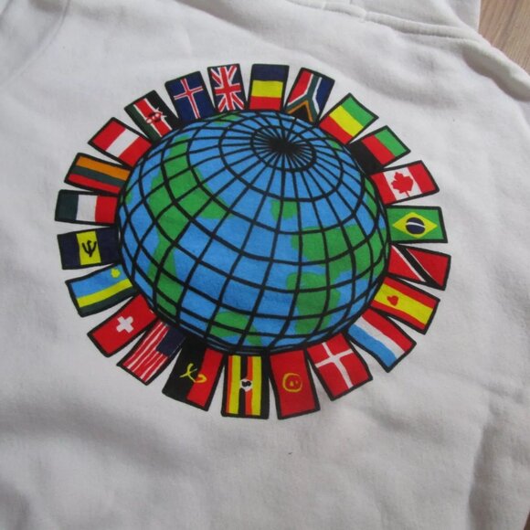 NWT Forever 21 GIRLS White NASA quarter zip crop sweatshirt Hoodie 9/10 - Picture 9 of 16